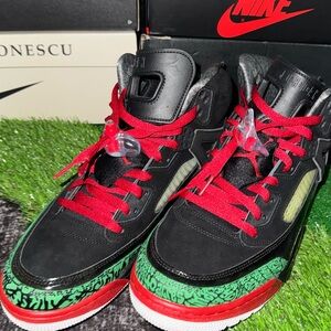 Jordan Spizike Low "Black/Varsity Red/Classic Green/White" Men's Shoe 12M